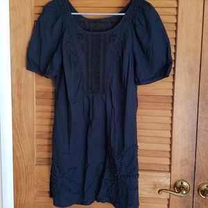 Juicy Couture Embroidered Puff Sleeve Dress
